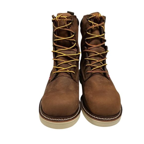 Red Wing Men Lace-up Steel Toe Work Boots 8 Brown Waterproof Slip Oil Resistant main image 2